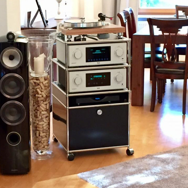 USM Haller - Hi-Fi Rack med hjul | Studio M3– studio-m3